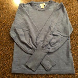 Magaschoni Balloon Sleeve Sweater in Blue